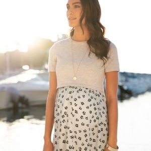 Seraphine Maternity & Nursing Dress with Cotton Blend Top